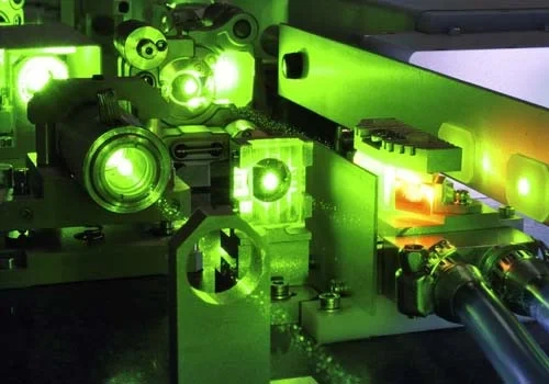 High power laser image representing Phasics laser beam measurement and control application