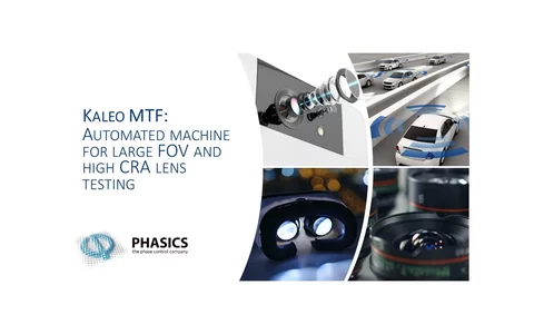 replay of Kaleo MTF, our automated machine for large FOV and High CRA lens testing.
