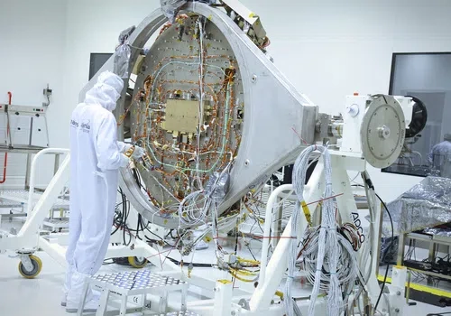 Satellite under construction